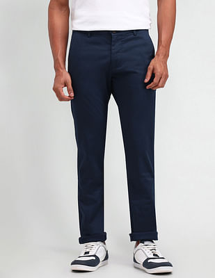 Arrow Sport Slim Fit Solid Trousers