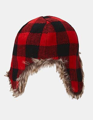 Buy GAP Baby Red Buffalo Plaid Trapper Hat - NNNOW.com display picture 1