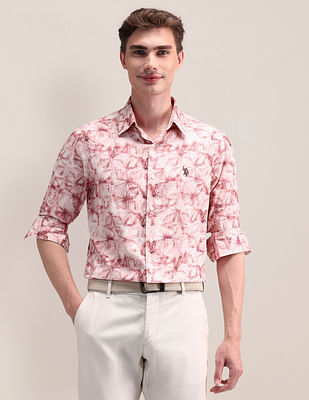 U S Polo Assn Satin Digital Print Shirt