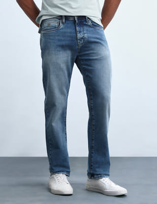 Buy Flying Machine F-Jango Straight Fit Stone Washed Jeans - NNNOW.com