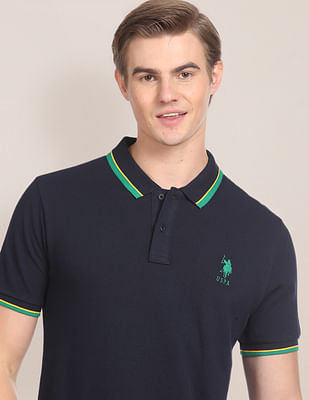 U S Polo Assn Solid Slim Fit Polo Shirt