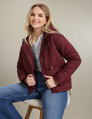 ジャケット・アウター nodress poodle jacket Buy U.S. Polo Assn. Women Hooded Solid Padded Jacket - NNNOW.com