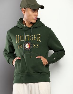 Buy Tommy Hilfiger Men Green Icon Crest Hoodie NNNOW