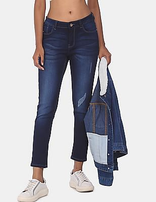 Flying Machine Women Veronica Skinny Fit Distressed Jeans