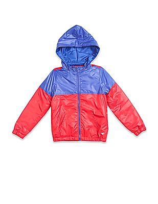 U S Polo Assn Kids Colour Block Hooded Jacket