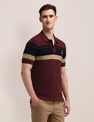 U S Polo Assn Horizontal Striped Slim Fit Polo Shirt