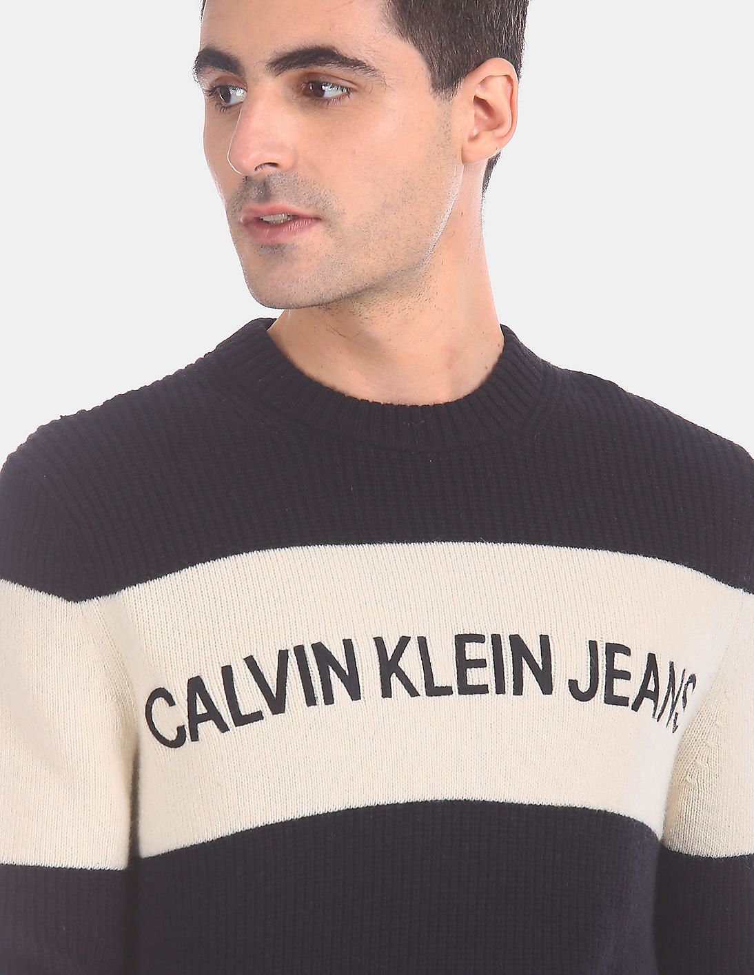 Kalvin klein Men's Chunky Knit Laine wool Blend Shawl Collar Sweater store Size Large