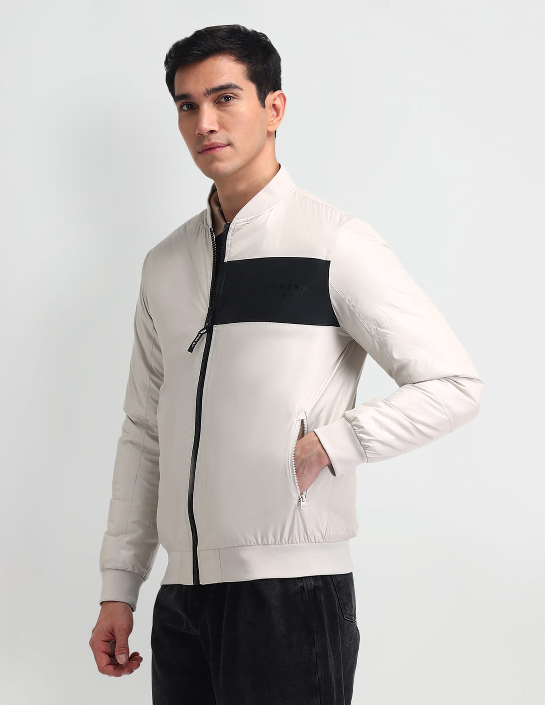 Buy U.S. Polo Assn. Denim Co. Regular Fit Solid Bomber Jacket