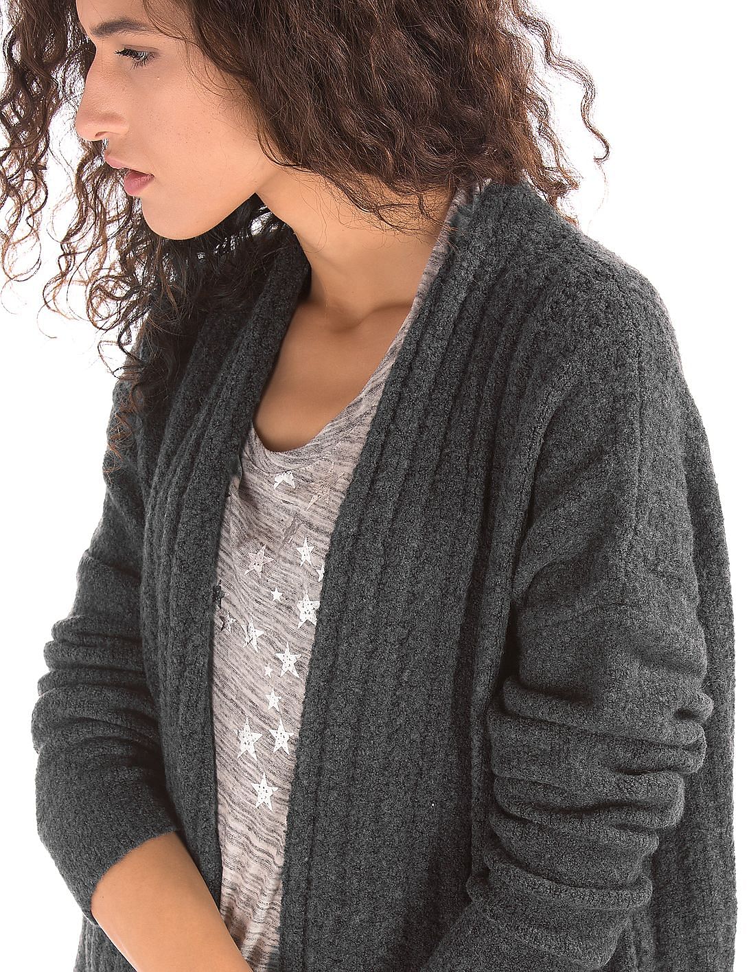 HERILL Rib Stitch Shawl Cardigan カーディガン Rib Stitch Shawl cardigan (22-080-HL-8110-3) | HERIL