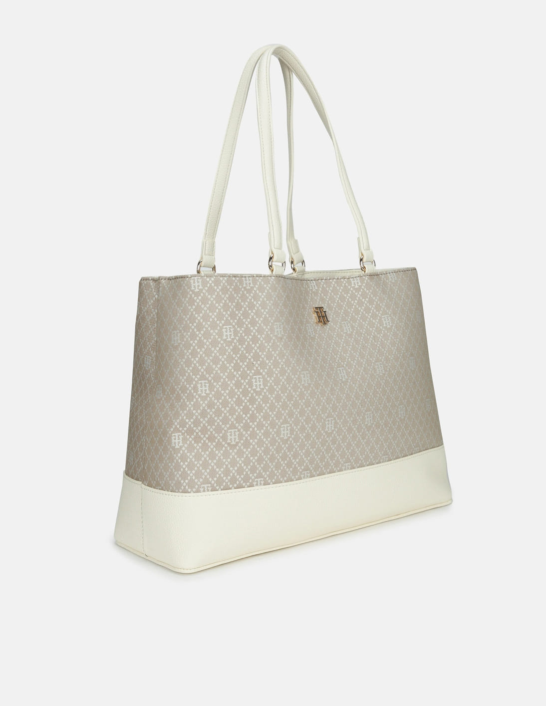 Buy Tommy Hilfiger Self-Design Off-White Polyester Tote Bag
