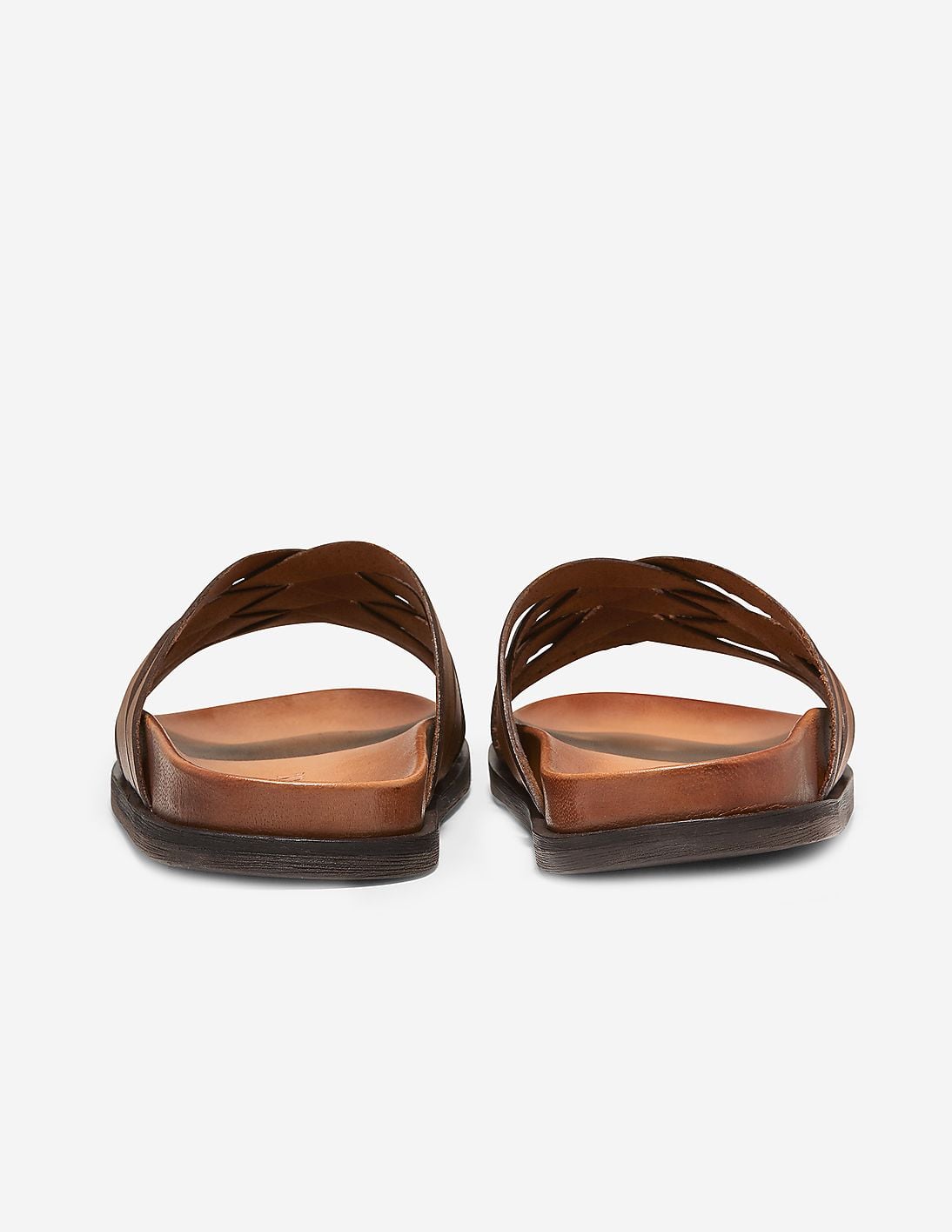 Cole Haan FeatherCraft C30861 Brown Leather Crisscross Slide Sandal Men\'s 13‎ M Cole Haan FeatherCraft C30861 Brown Leather‎ Crisscross  main image 2