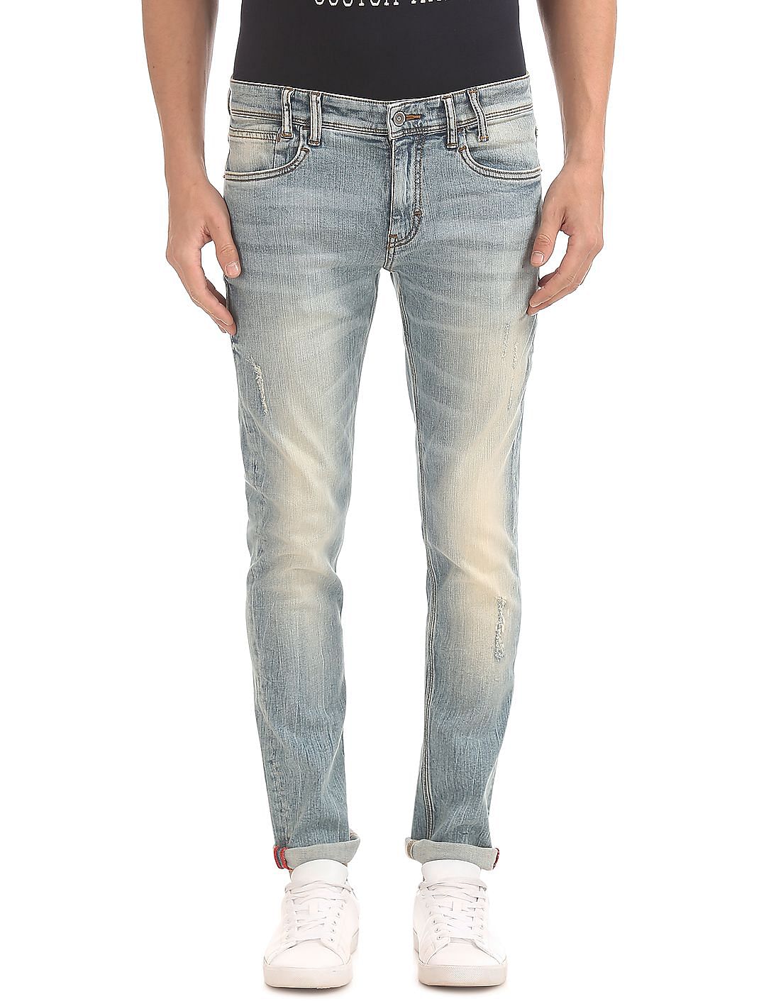 Buy Izod Men Stone Wash Slim Fit Jeans - NNNOW.com