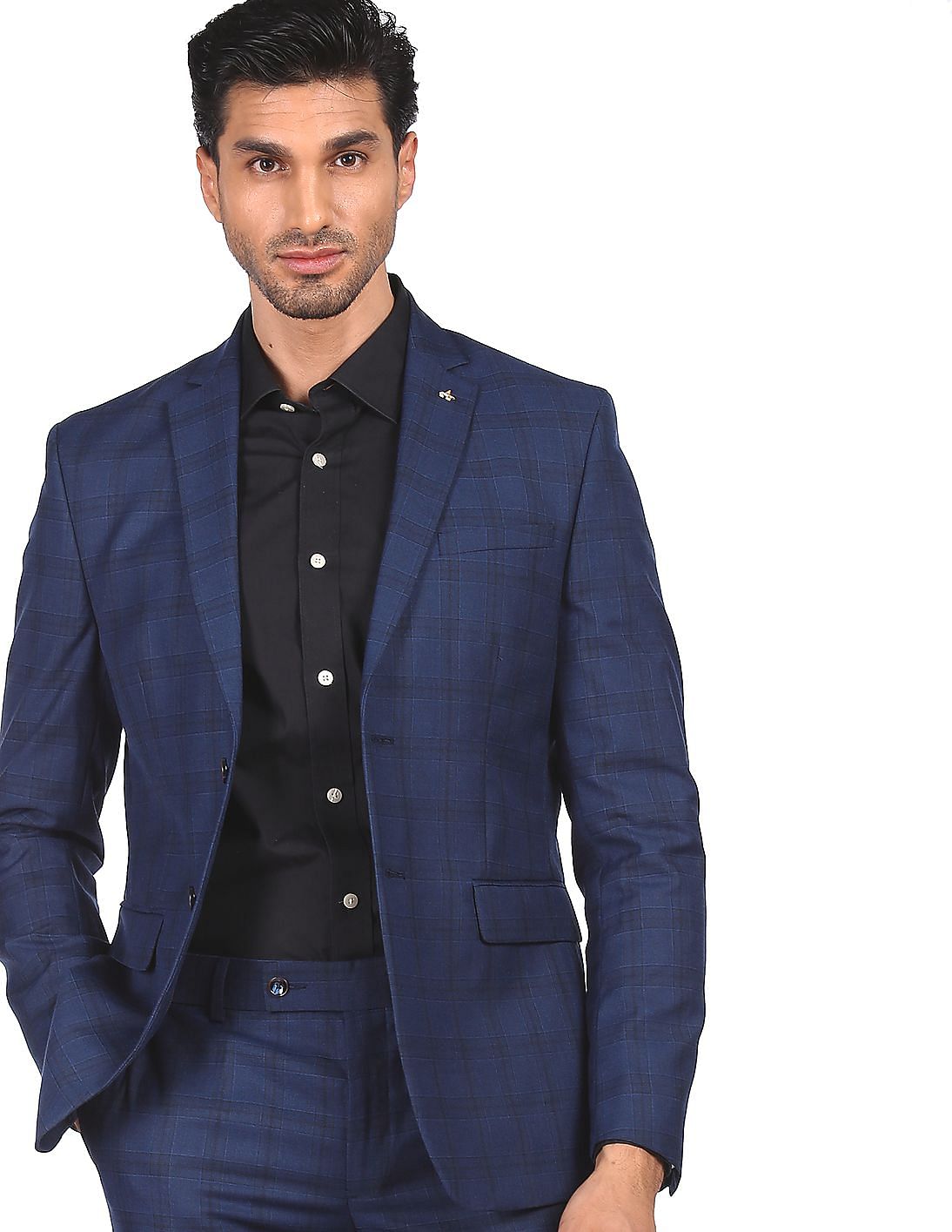 Buy Arrow Tailored Regular Fit Check Two Piece Suit - NNNOW.com