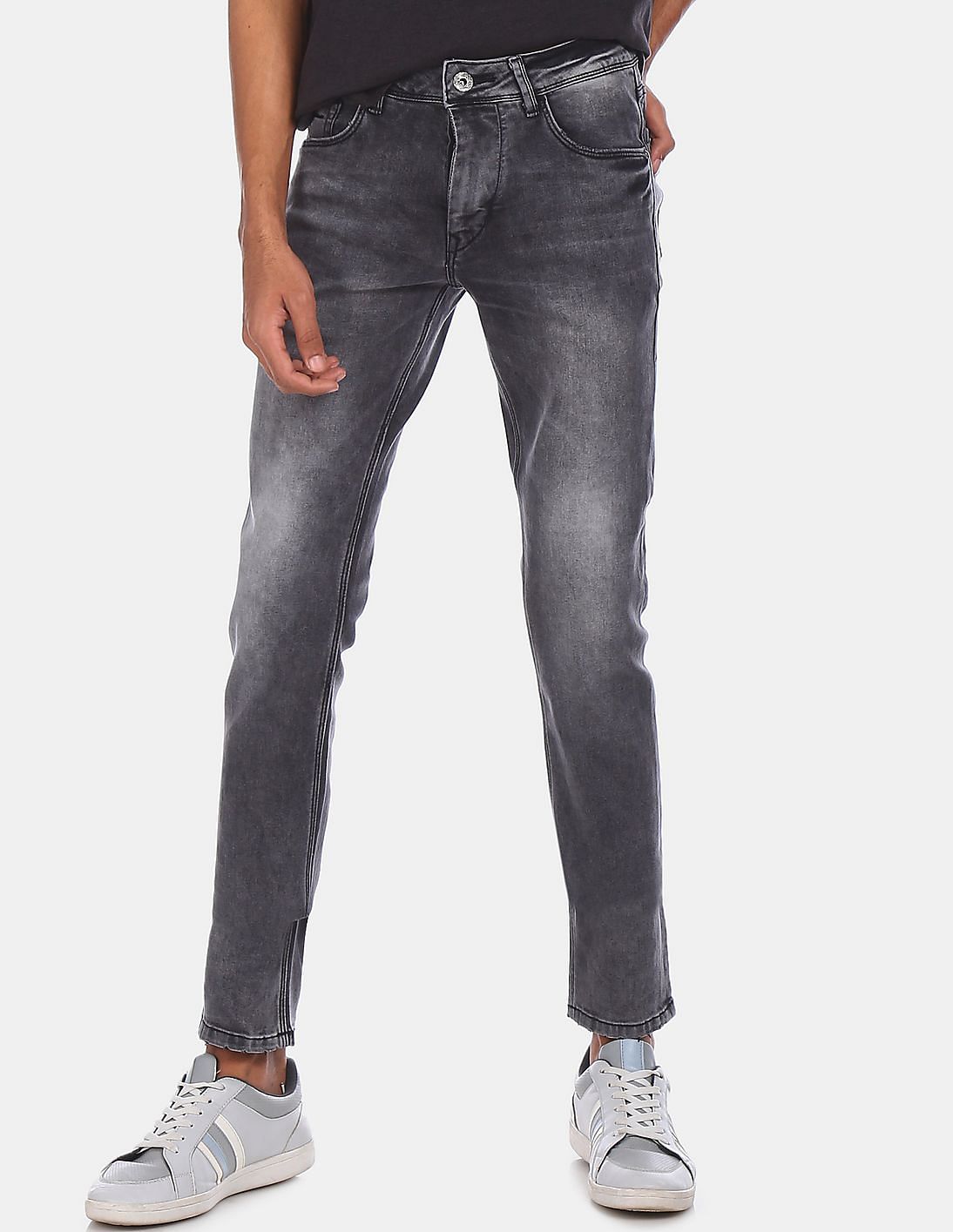 mens black stonewash jeans