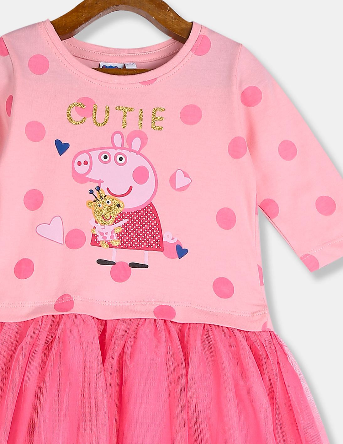 Black Peppa Pig 2nd Birthday tshirt dress for baby girl and Baby Boy