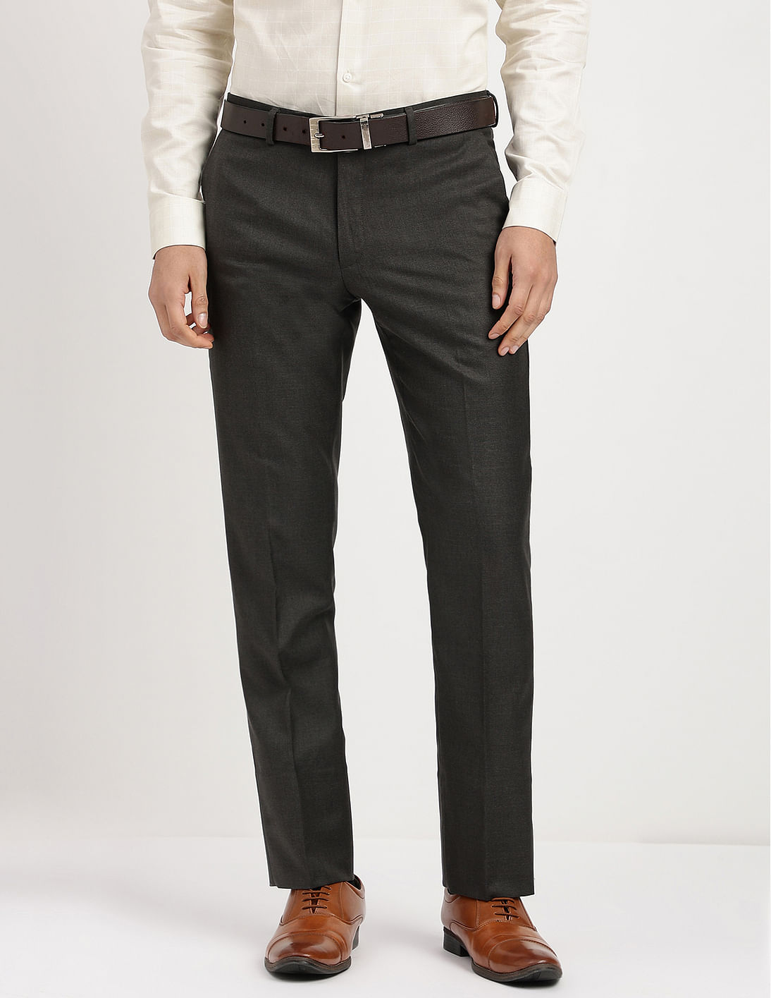Buy Arrow Dobby Tailored Formal Trousers - NNNOW.com