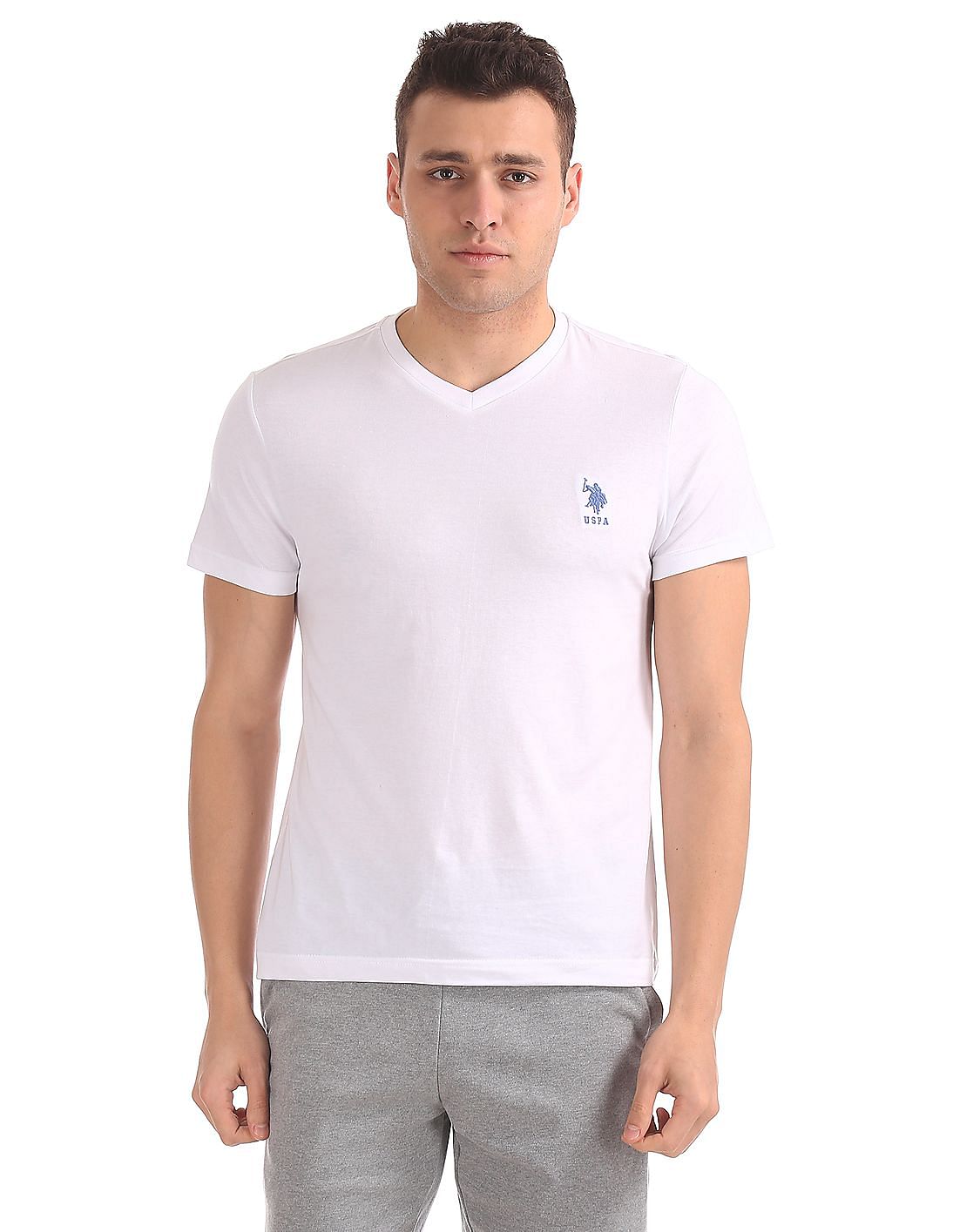 uspa white t shirt