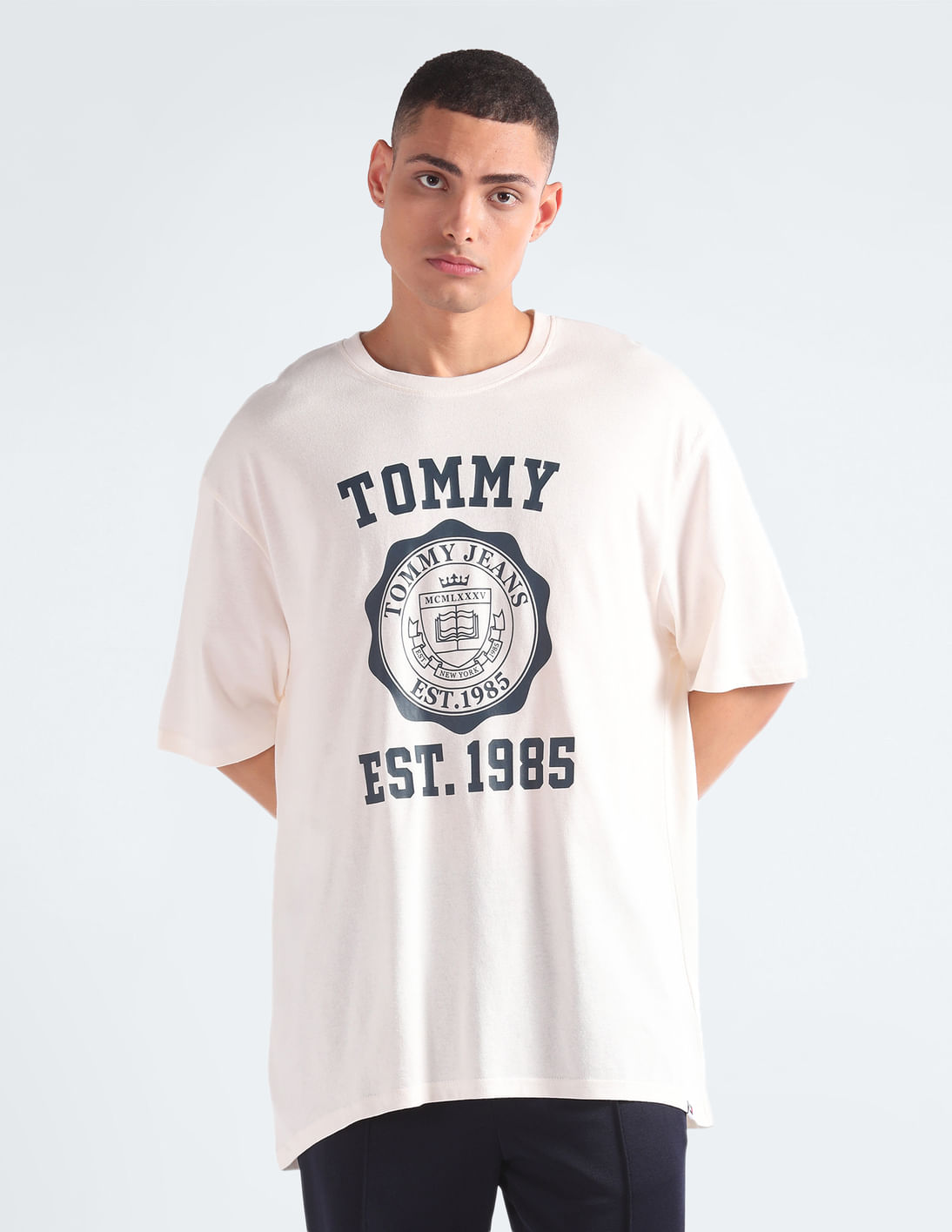 Buy Tommy Hilfiger Crest Varsity Print Oversized T-Shirt