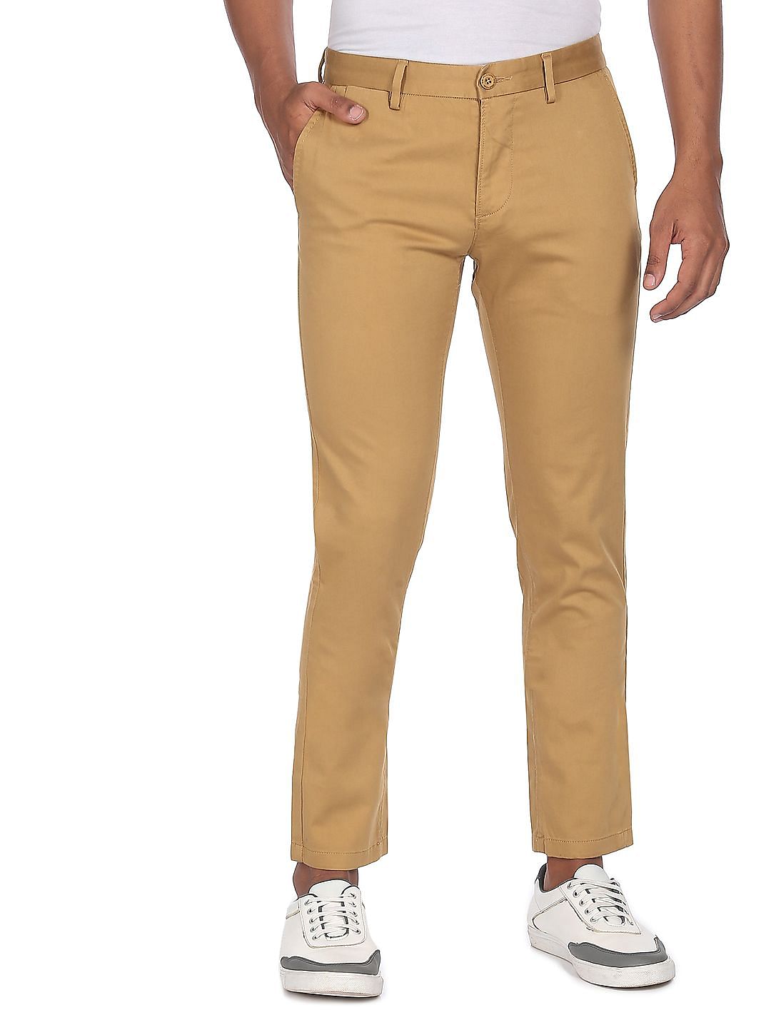 Buy U.S. Polo Assn. Denver Slim Fit Mid Rise Casual Trousers - NNNOW.com