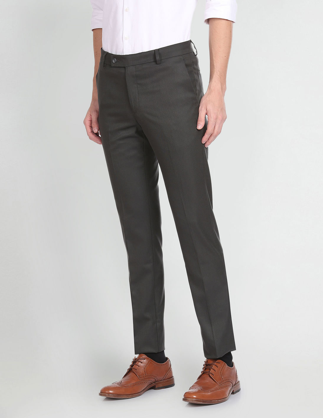 Buy Arrow Hudson Tailored Fit Dobby Trousers - NNNOW.com