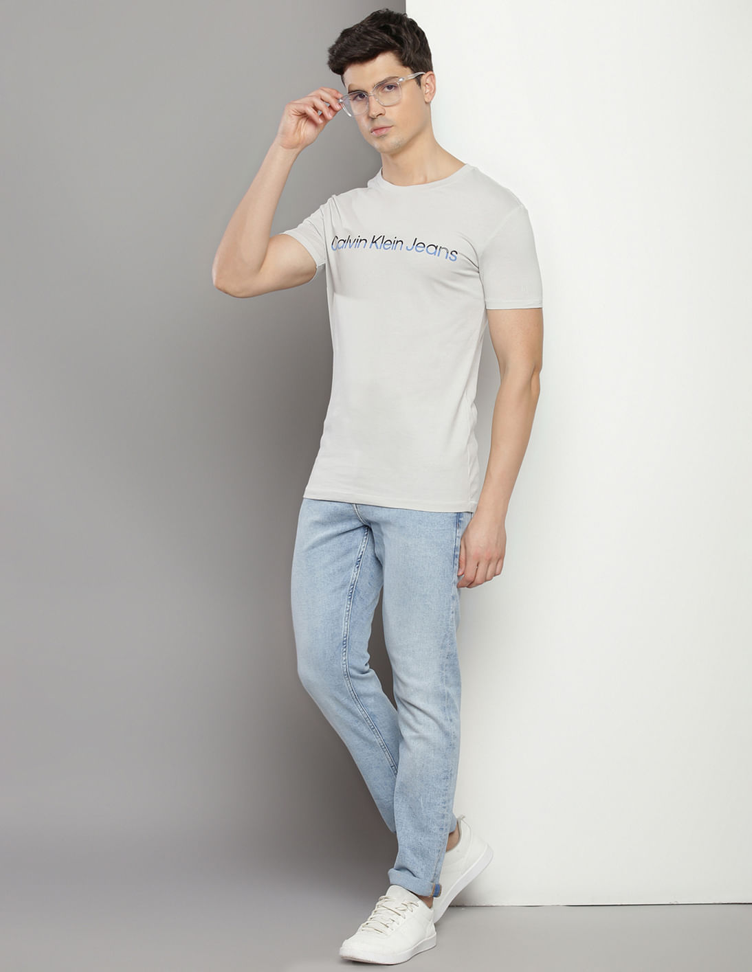 Buy Calvin Klein Jeans Mixed Institutional Logo Slim Fit T