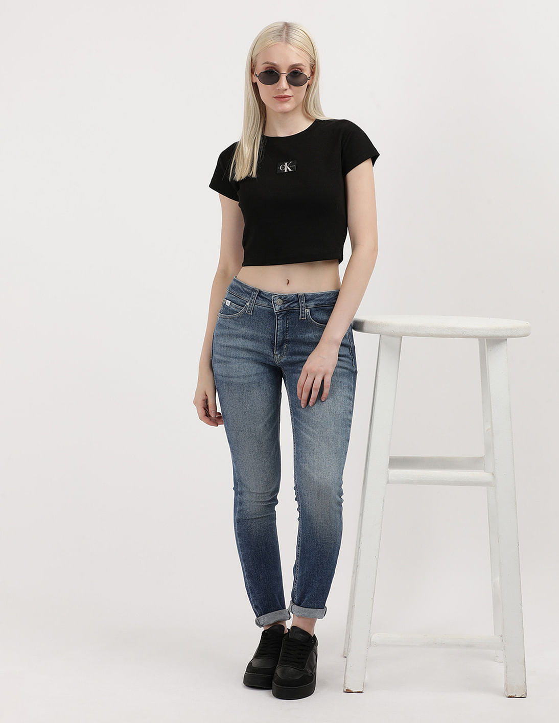 Buy Calvin Klein Jeans Woven Label Baby T-Shirt - NNNOW.com