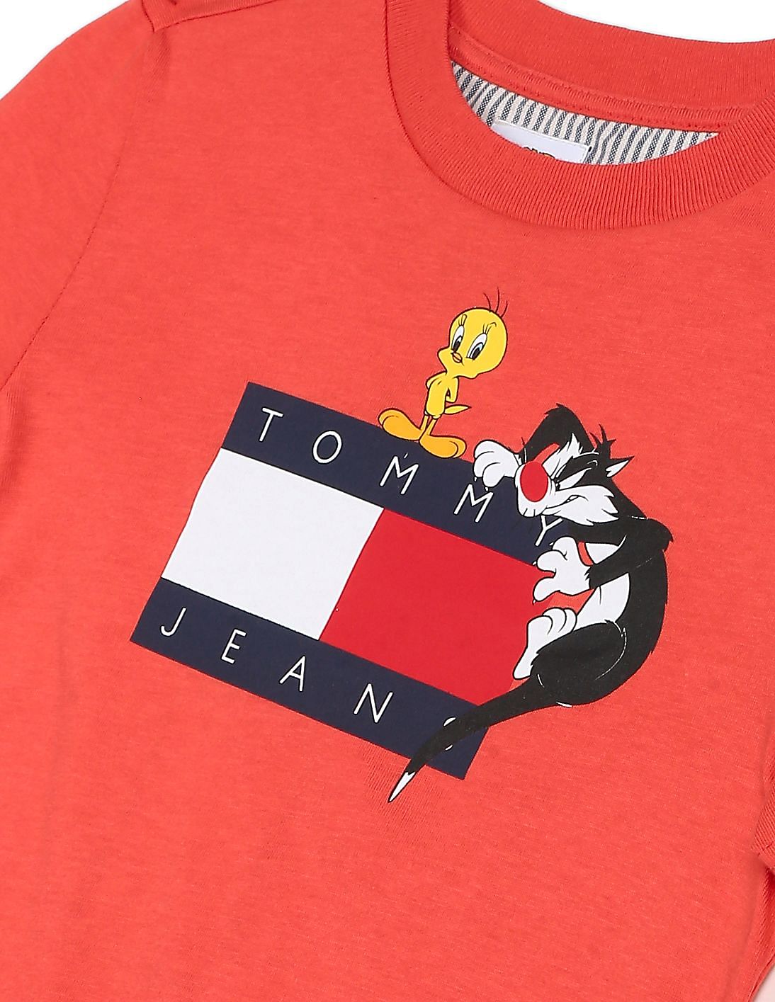 Buy Tommy Hilfiger Kids Boys Coral Cotton Looney Tunes Print T