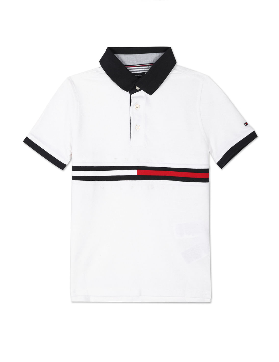 Buy Tommy Hilfiger Kids Cotton Brand Stripe Polo Shirt - NNNOW.com