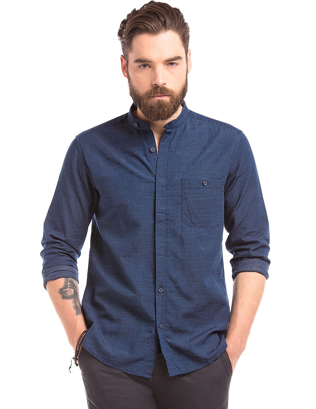 Buy True Blue Men Concealed Placket Slim Fit Shirt - NNNOW.com