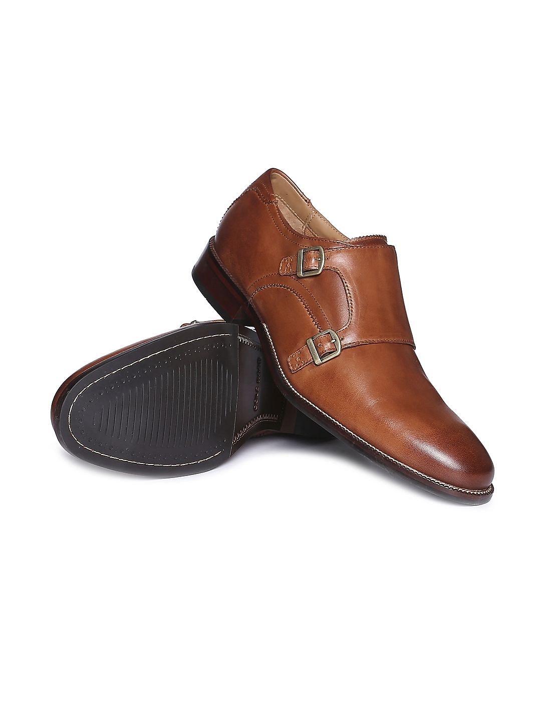cole haan double monk brown