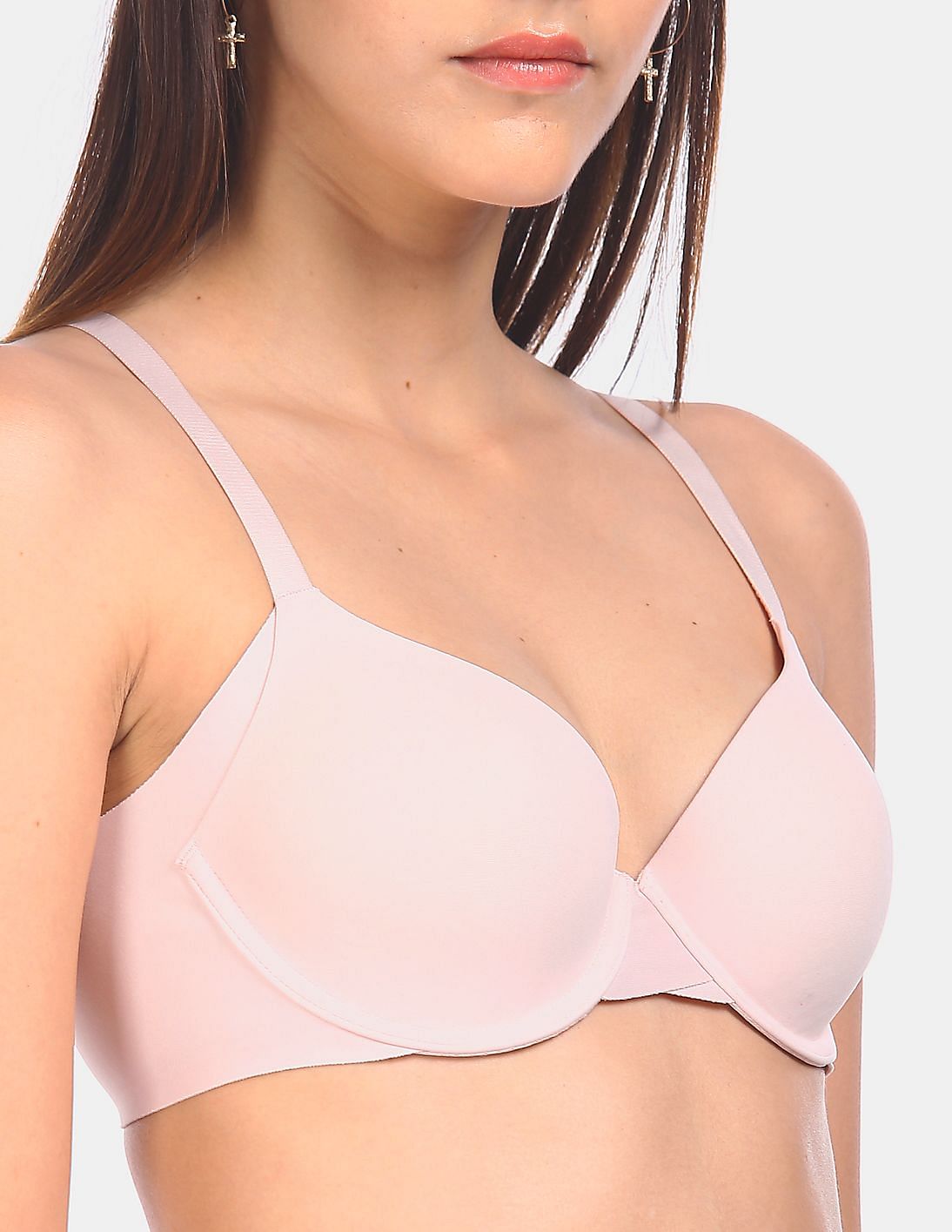 Buy Calvin Klein Underwear Women Light Pink Lightly Lined Solid