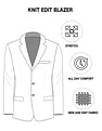 AD by Arvind Textured Slim Fit Knit Edit Blazer