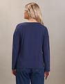 U.S. Polo Assn. Women V-Neck Long Sleeve Solid Top
