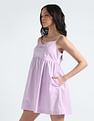 Tommy Hilfiger Back Tie Poplin Strap Dress