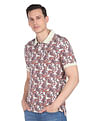 AD by Arvind Modern Floral Print Polo Shirt