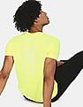 Calvin Klein Men Yellow Cotton Back Skater Print T-Shirt