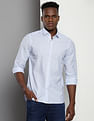 Tommy Hilfiger Textured Stripe Cotton Shirt