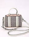 Calvin Klein Logo Beige Pvc Handbag