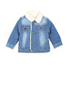 U.S. Polo Assn. Kids Sherpa Collar Panelled Denim Jacket
