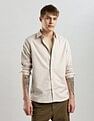 Calvin Klein Jeans Solid Slim Fit Plain Woven Shirt