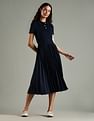 Tommy Hilfiger Cotton Polo Collar Midi Dress