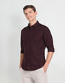 U.S. Polo Assn. Denim Co. Spread Collar Self Design Shirt