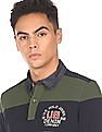U.S. Polo Assn. Denim Co. Ribbed Collar Striped Polo Shirt