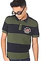 U.S. Polo Assn. Denim Co. Ribbed Collar Striped Polo Shirt