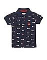 U.S. Polo Assn. Kids Ribbed Collar All Over Print Polo Shirt