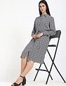 Tommy Hilfiger Viscose Spread Collar Shirt Dress
