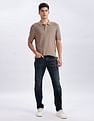 Calvin Klein Jeans Textured Regular Fit Cotton Polo Shirt