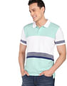 AD by Arvind Cotton Horizontal Stripe Polo Shirt