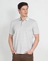 Arrow Mercerised Cotton Horizontal Stripe Polo Shirt