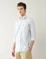 Arrow Sport Slim Fit Vertical Striped Shirt
